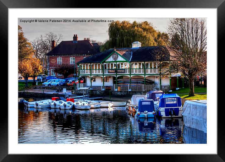 Boats on River Avon Framed Mounted Print by Valerie Paterson