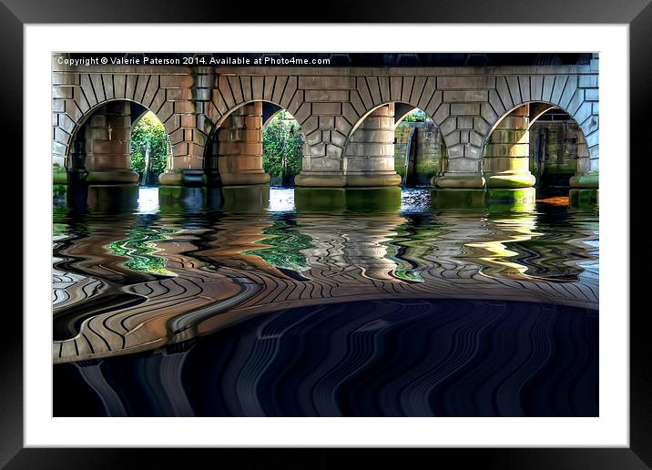 Under Glasgow Bridge Framed Mounted Print by Valerie Paterson