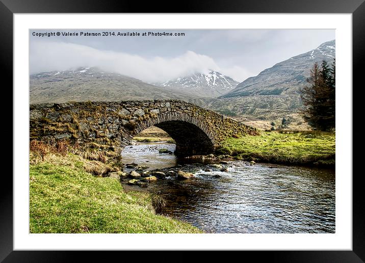 Bridge near Kinglass Framed Mounted Print by Valerie Paterson