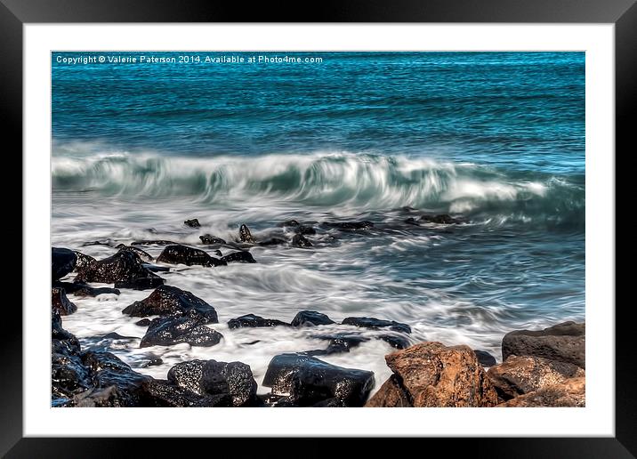 Costa Teguise Shore Framed Mounted Print by Valerie Paterson