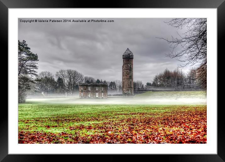 Fog on Eglinton Park Framed Mounted Print by Valerie Paterson
