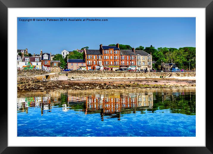 Millport Beach Reflection Framed Mounted Print by Valerie Paterson