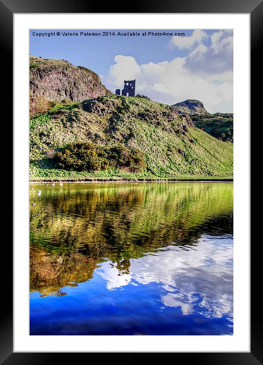 St Margarets Loch Framed Mounted Print by Valerie Paterson