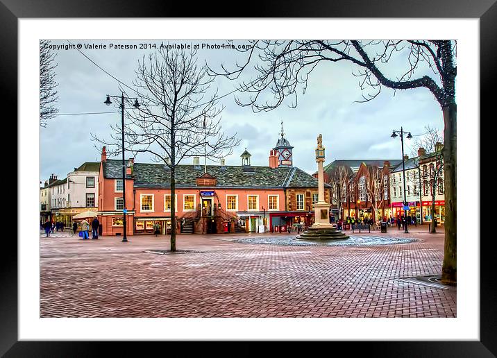 Carlisle Main Square Framed Mounted Print by Valerie Paterson