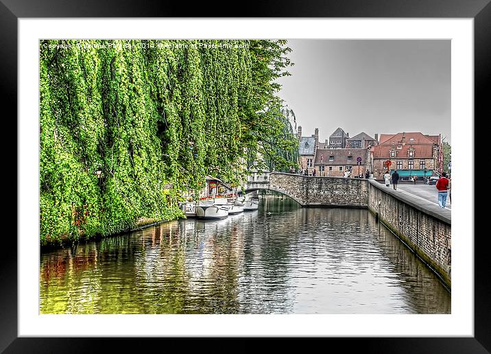 Picturesque Brugge Framed Mounted Print by Valerie Paterson