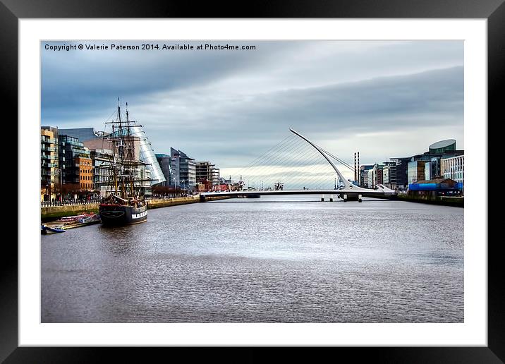 Liffey River Framed Mounted Print by Valerie Paterson