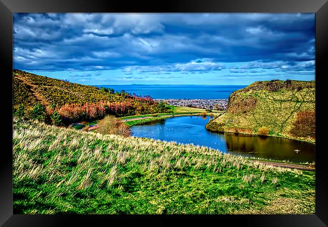 Dunsapie Loch & Crag Framed Print by Valerie Paterson