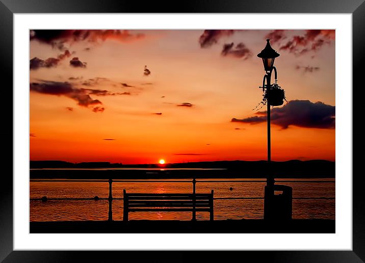  Red Sunset Framed Mounted Print by Valerie Paterson