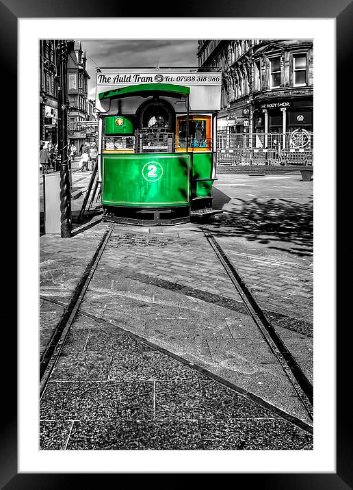 The Auld Tram Framed Mounted Print by Valerie Paterson