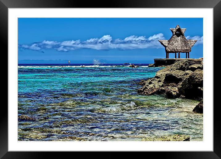 Caribbean Sea  Framed Mounted Print by Valerie Paterson