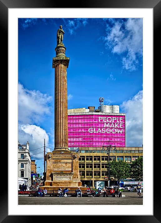 People Make Glasgow   Framed Mounted Print by Valerie Paterson