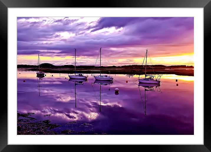  Purple Sunset Framed Mounted Print by Valerie Paterson
