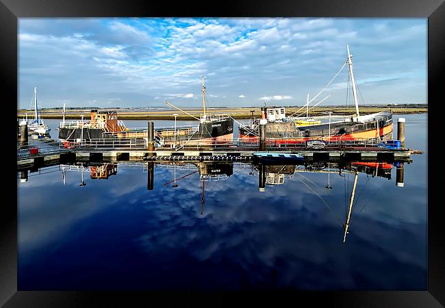 Boat Reflection  Framed Print by Valerie Paterson