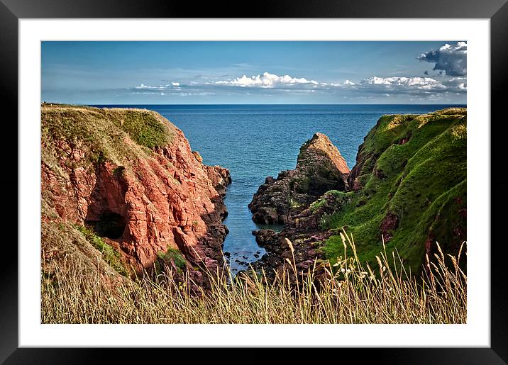 Rocky Cliffs of Arbroath  Framed Mounted Print by Valerie Paterson