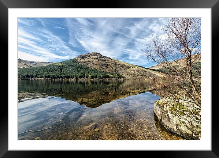  Reflection on Loch Eck Framed Mounted Print by Valerie Paterson