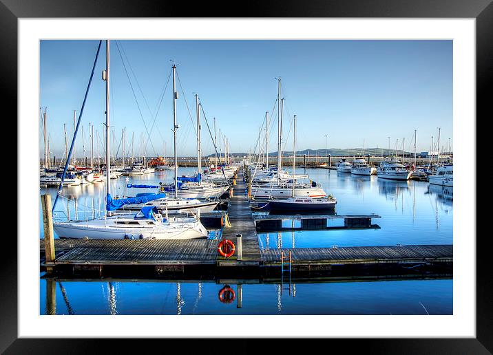 Troon Harbour Framed Mounted Print by Valerie Paterson