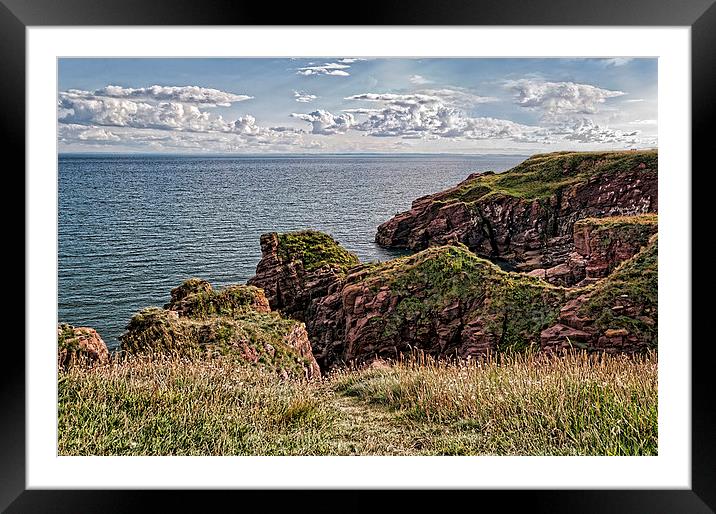 Rocky Cliffs  Framed Mounted Print by Valerie Paterson