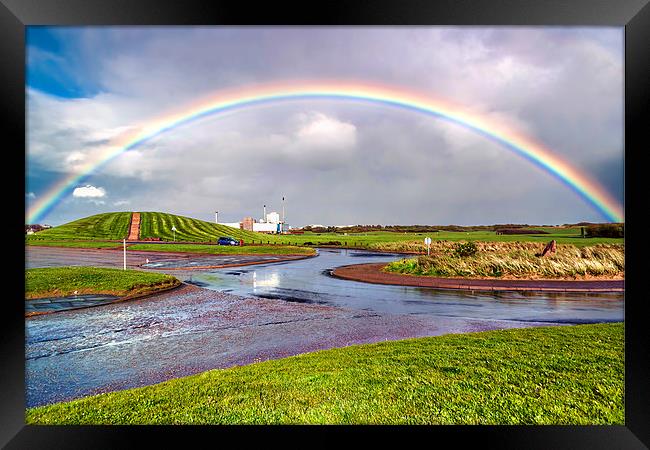 Rainbow Over Irvine  Framed Print by Valerie Paterson