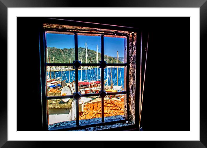 Through The Castle Window  Framed Mounted Print by Valerie Paterson