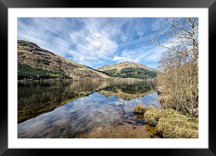 Loch Eck Reflection Framed Mounted Print by Valerie Paterson