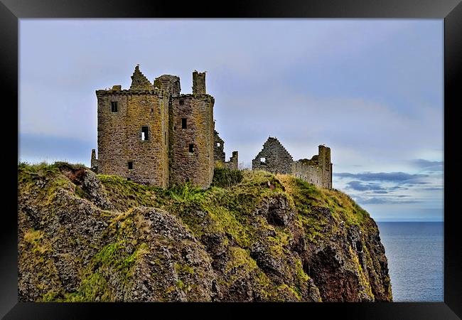 Dunnottar Castle Fortress  Framed Print by Valerie Paterson