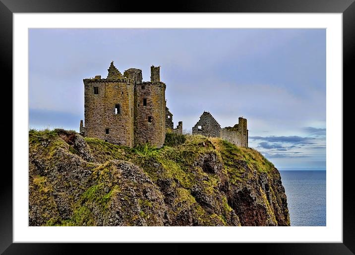 Dunnottar Castle Fortress  Framed Mounted Print by Valerie Paterson