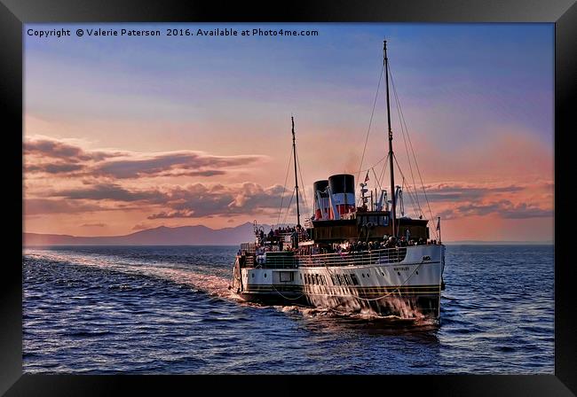The PS Waverley Framed Print by Valerie Paterson