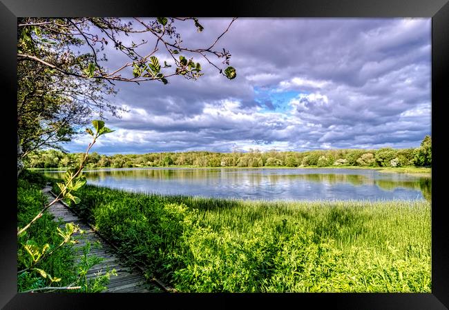 Eglinton Park Loch Framed Print by Valerie Paterson