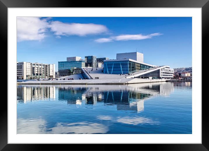 Oslo Opera House Framed Mounted Print by Valerie Paterson