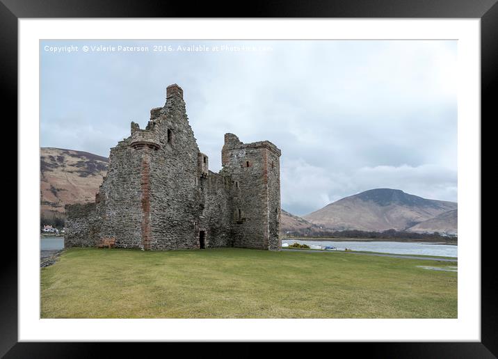 Lochranza Castle  Framed Mounted Print by Valerie Paterson