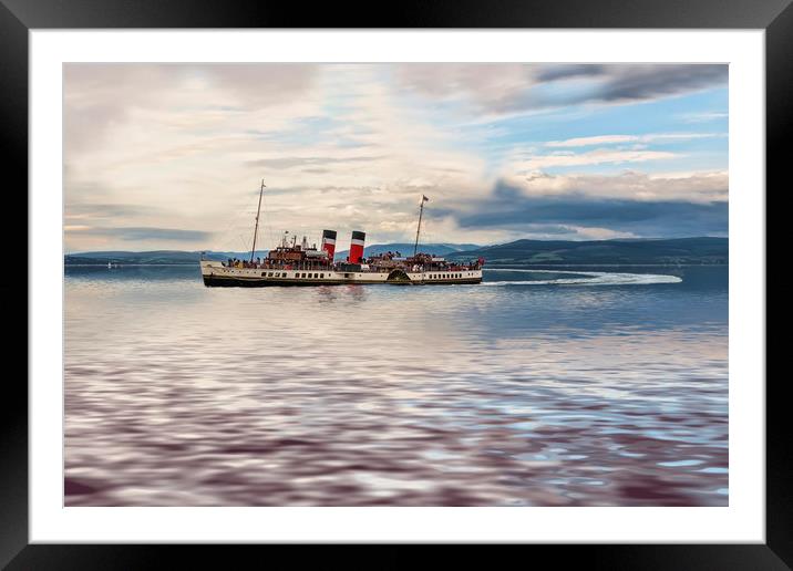 The PS Waverley Framed Mounted Print by Valerie Paterson