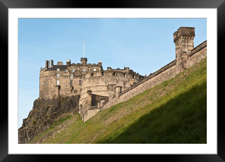 Edinburgh Castle Framed Mounted Print by Valerie Paterson