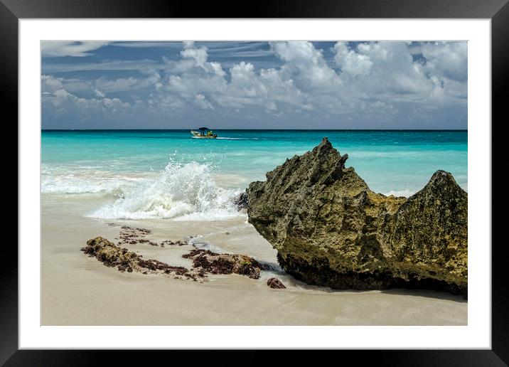 Mexican Beach Framed Mounted Print by Valerie Paterson