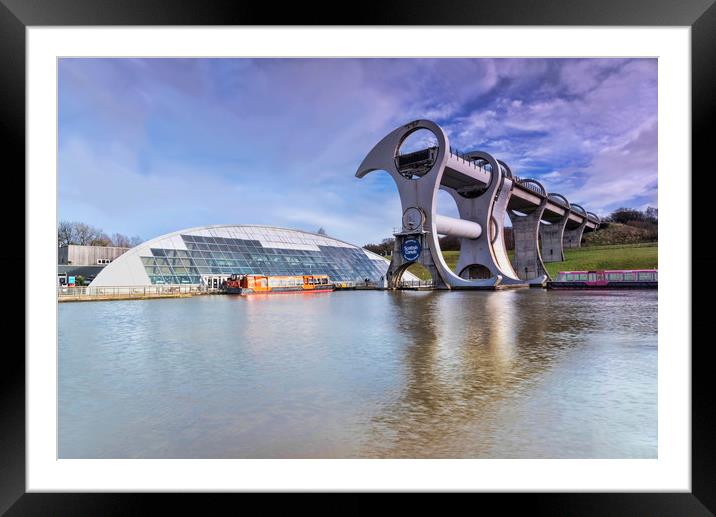 Falkirk Wheel Framed Mounted Print by Valerie Paterson