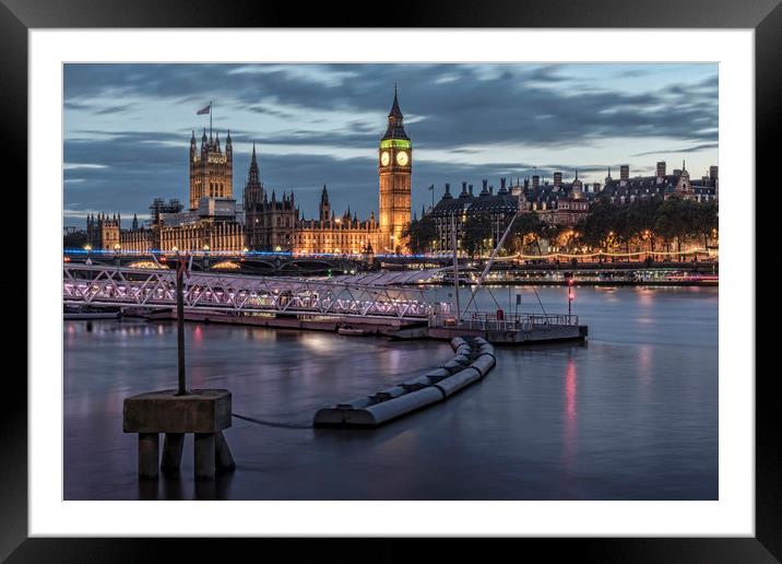 Westminster London Framed Mounted Print by Valerie Paterson
