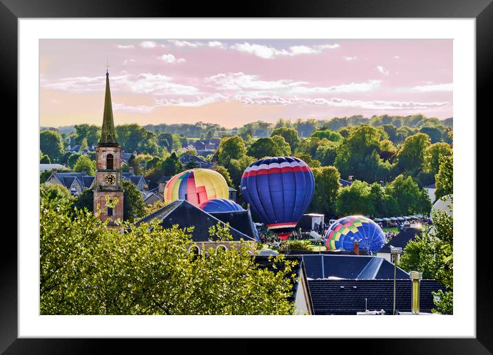 Balloon Festival Framed Mounted Print by Valerie Paterson