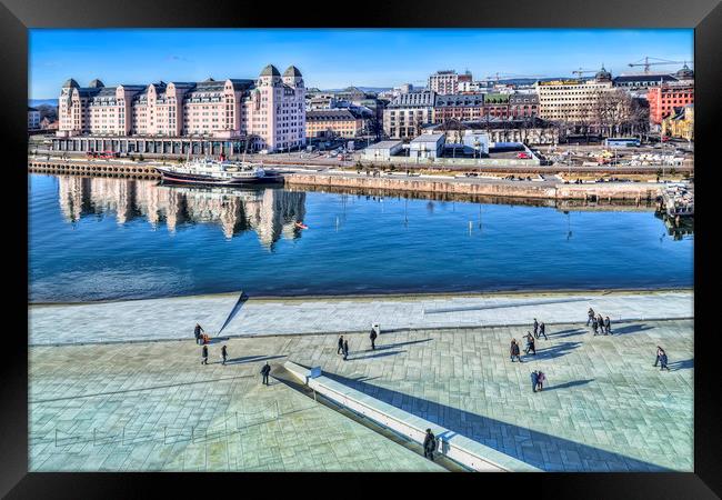 Oslo City View Framed Print by Valerie Paterson
