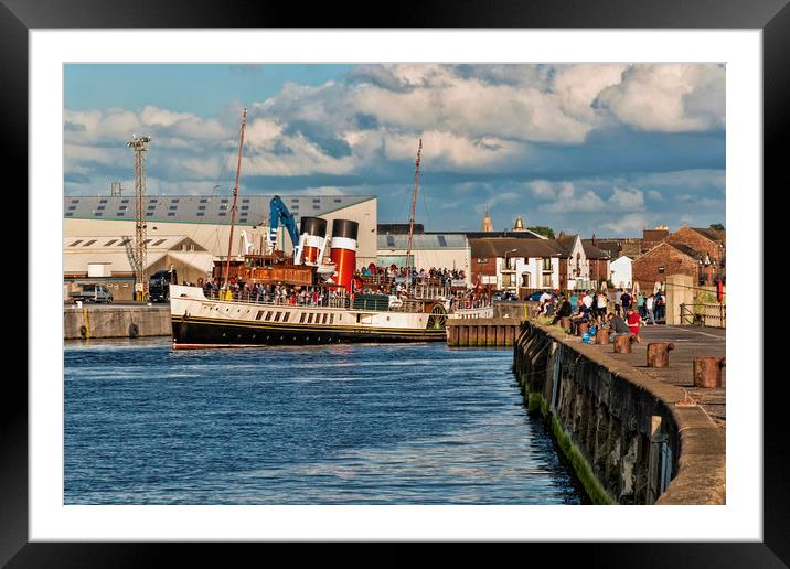 The PS Waverley in Ayr Framed Mounted Print by Valerie Paterson