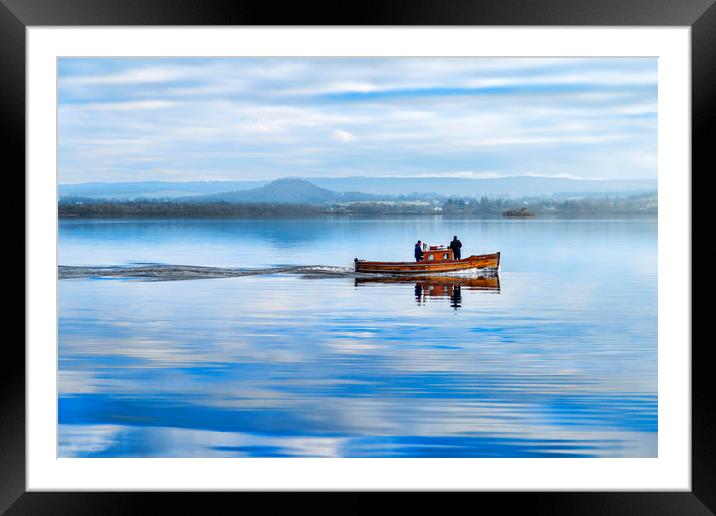 Boat on the Loch Framed Mounted Print by Valerie Paterson