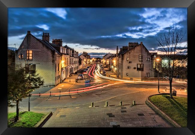 Light Trails  Framed Print by Valerie Paterson