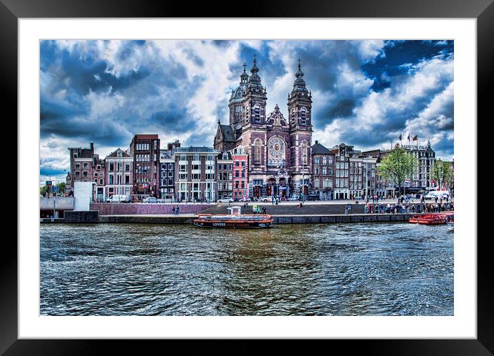 Amsterdam City Framed Mounted Print by Valerie Paterson