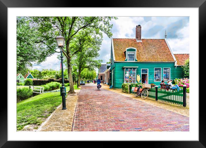 Zaanse Schans Gardens  Framed Mounted Print by Valerie Paterson