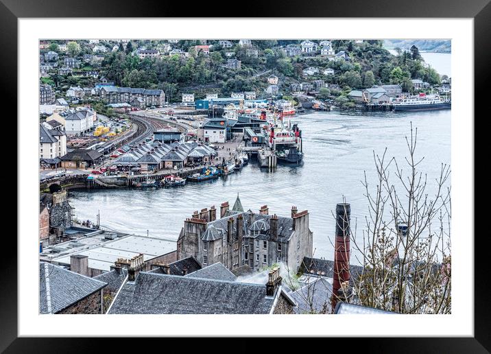 Oban Harbour View Framed Mounted Print by Valerie Paterson