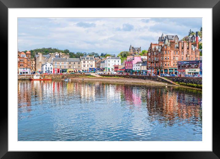 Oban Town View Framed Mounted Print by Valerie Paterson
