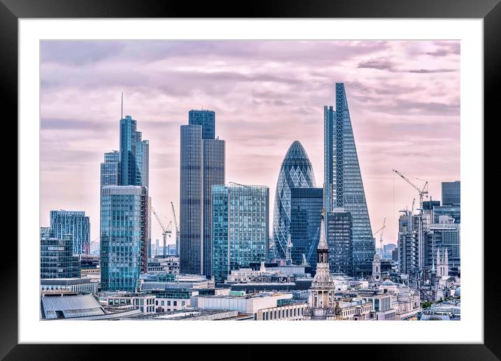 London Skyline Framed Mounted Print by Valerie Paterson