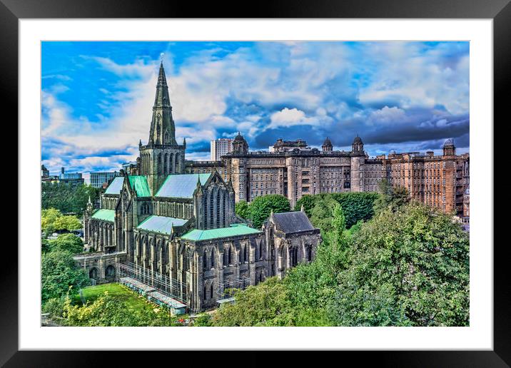 Glasgow Cathedral Framed Mounted Print by Valerie Paterson