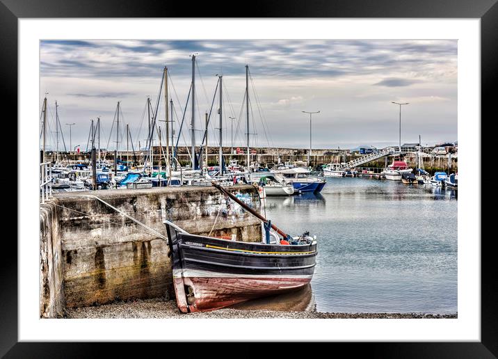 Anstruther Harbour Framed Mounted Print by Valerie Paterson