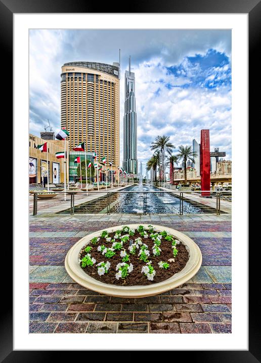 Dubai City View Framed Mounted Print by Valerie Paterson