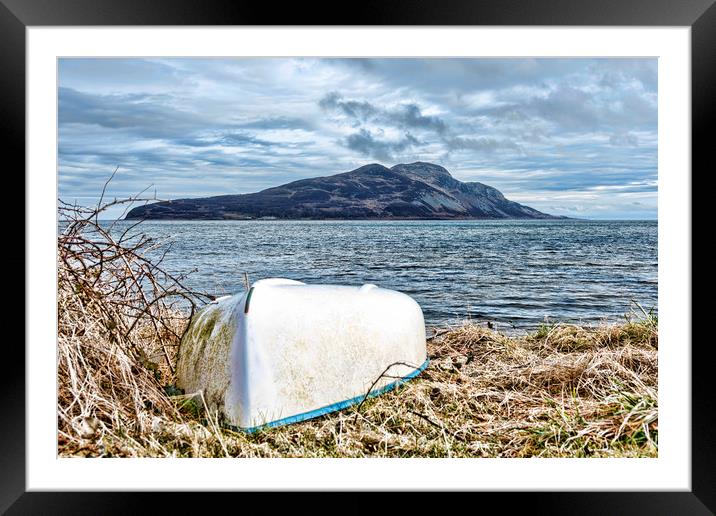 Lamlash to Holy Isle Framed Mounted Print by Valerie Paterson