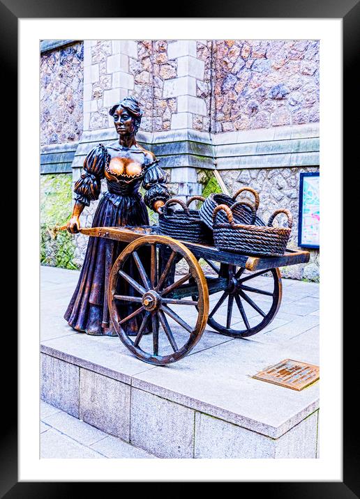 Molly Malone Dublin Framed Mounted Print by Valerie Paterson